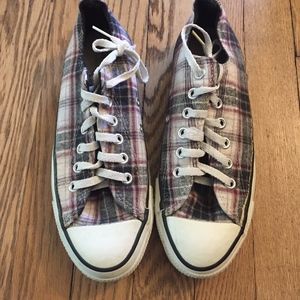 Unique Flannel Plaid Converse Allstar Shoes Men 6